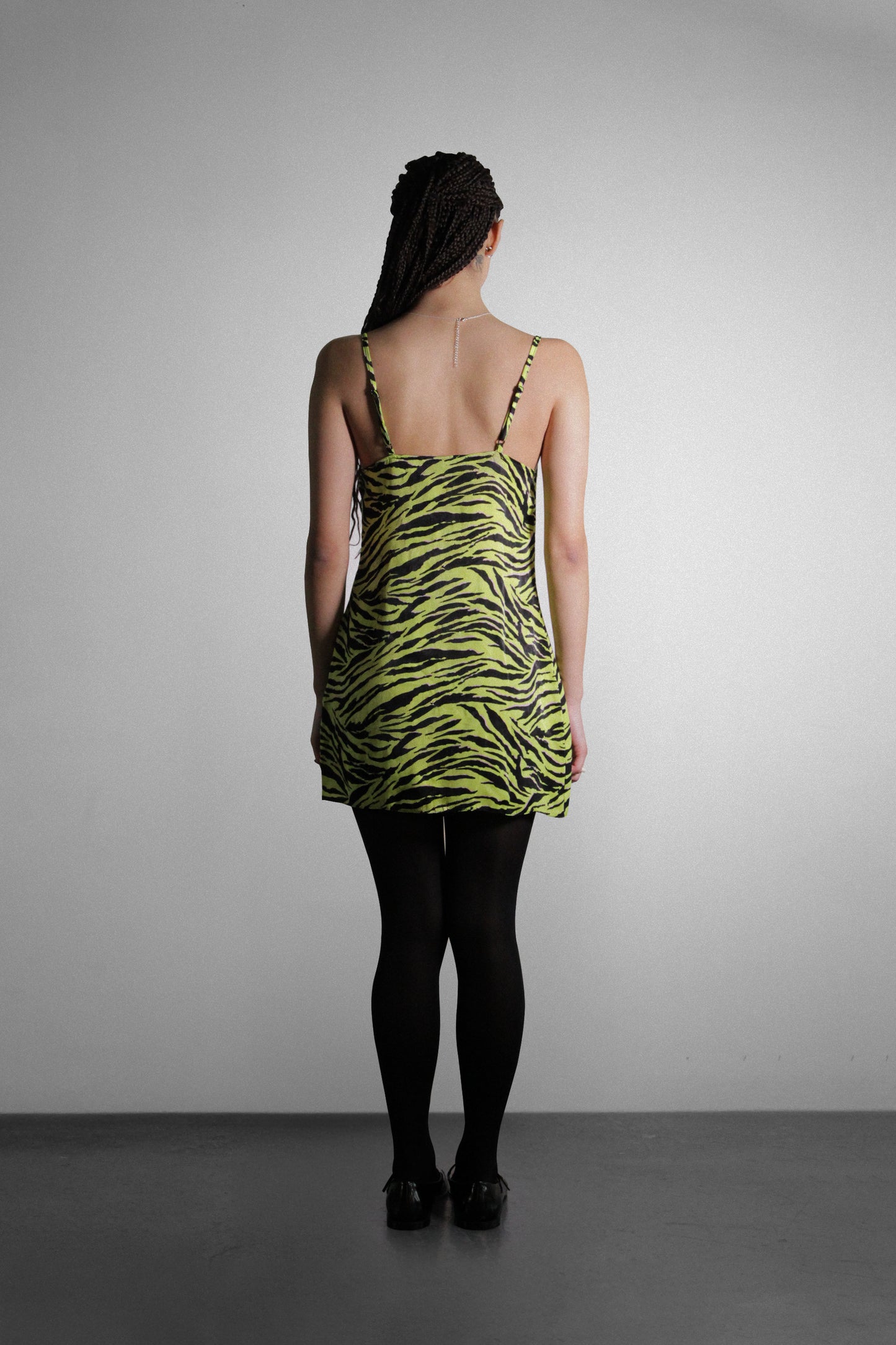 Neon Zebra Print Mini Dress