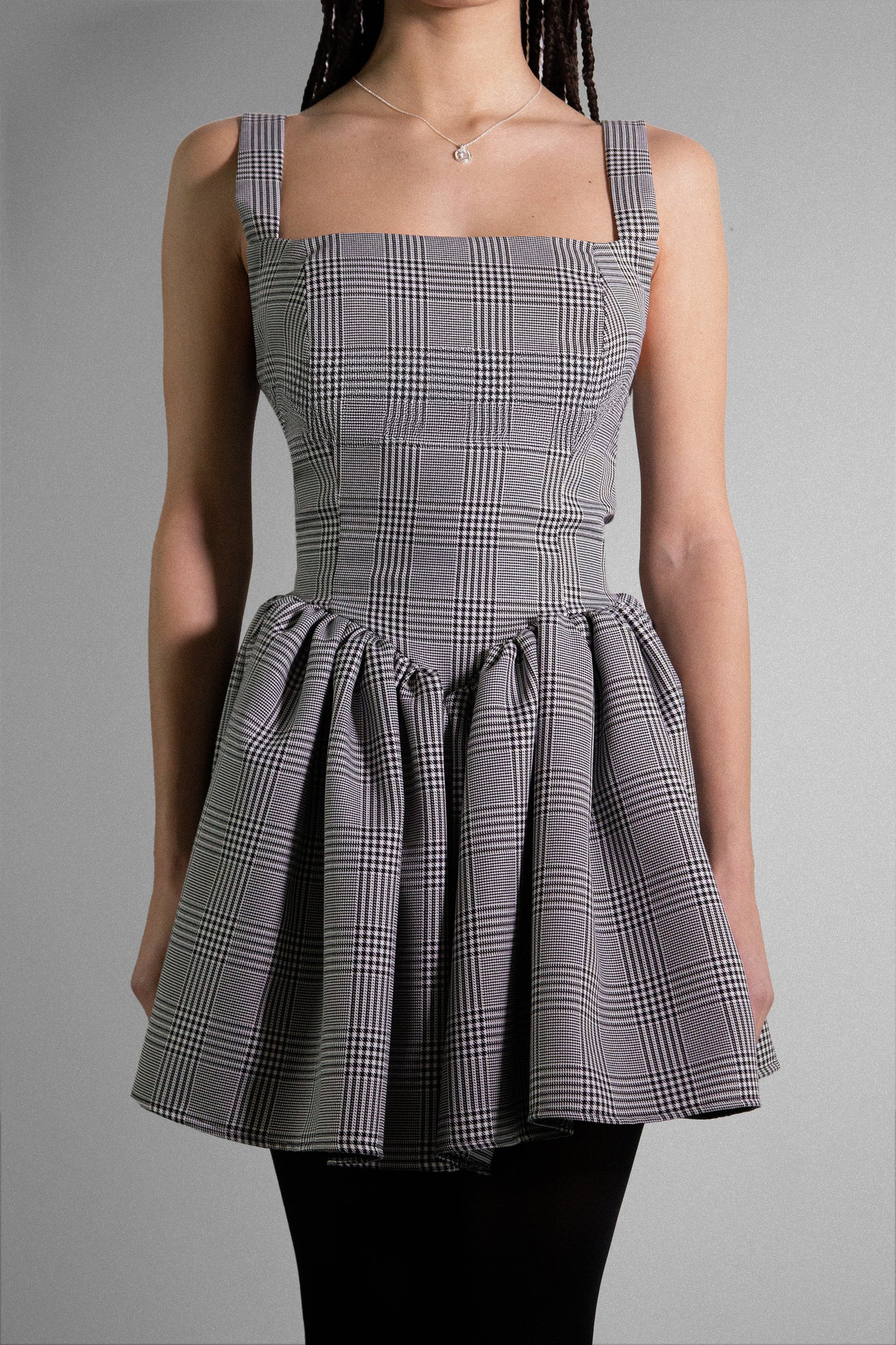 Chic Houndstooth Dress – Modern Elegance for Every Occasion