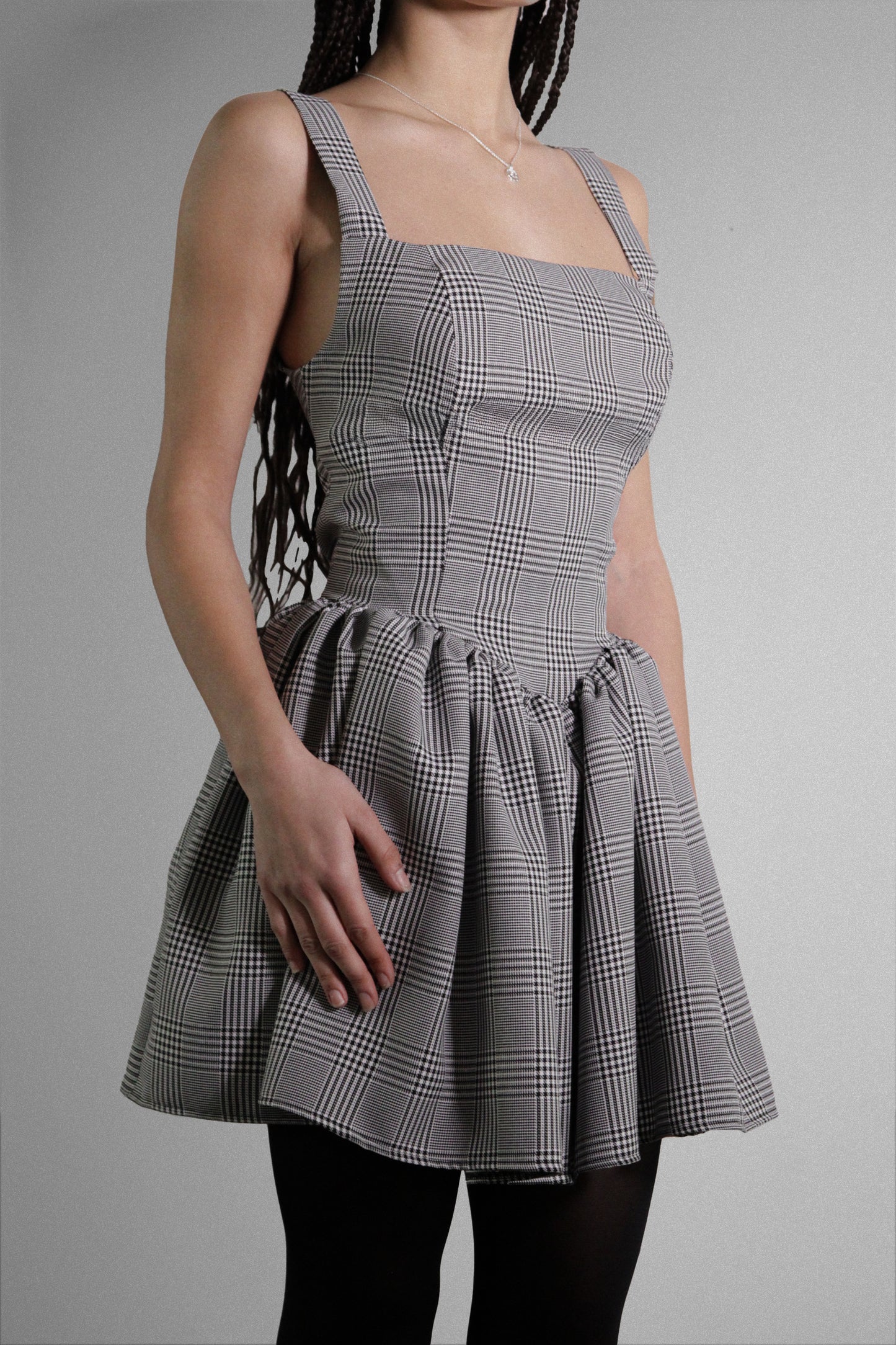 Chic Houndstooth Dress – Modern Elegance for Every Occasion